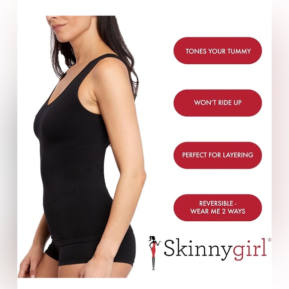 🆕 2PC Skinny Girl Skinnygirl Women's Scoop Neck Seamless Shaping Camisole 2-Pack - Picture 6 of 14